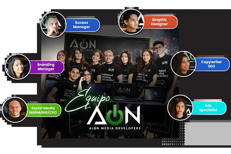 Equipo AION trabajando en oficina física
